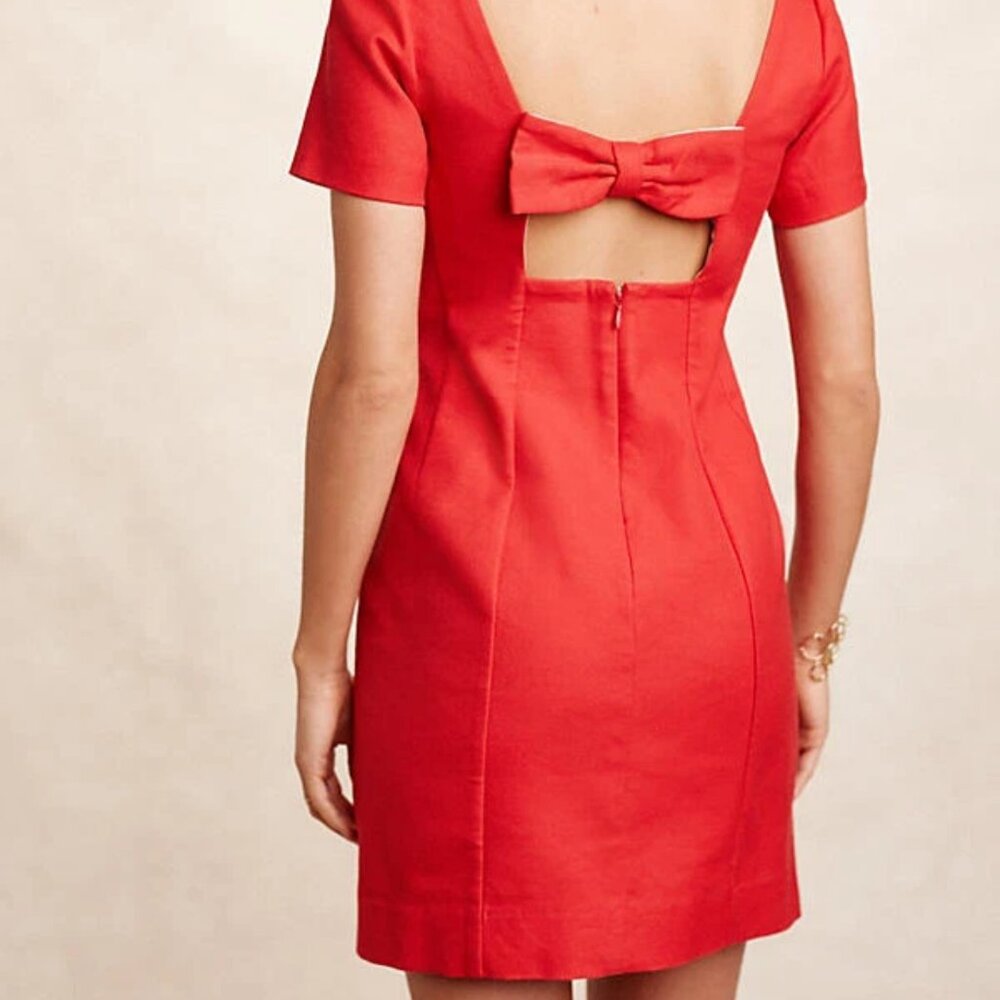 New Anthropologie Bow-Back Shift Dress by Maeve